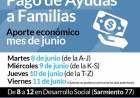 Pago de ayudas a familias del mes de junio⠀