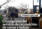 Atención vecinos de Pueblo San José: cronograma del servicio de recolección de ramas y bolsas⠀