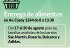 Entrega de alimentos del mes de agosto