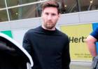 Messi llegó desde París junto a Di Maria y Paredes para lucir la camiseta argentina