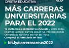 CREUS: Sumamos más carreras universitarias para el año 2022