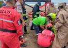 El viento voló una sombrilla y se le incrustó en la pierna: la sacaron con una motosierra