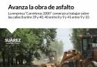 Huanguelén: Avanza la obra de asfalto