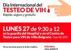 Pruebas gratuitas en el Día Internacional del Testeo de VIH