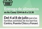 Entrega de alimentos del mes de julio