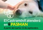 El Castramóvil atenderá en PASMAN