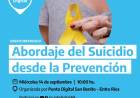 Invitacion a la videoconferencia "Abordaje del Suicidio desde la Prevención"