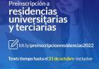 Preinscripción a residencias universitarias y terciarias