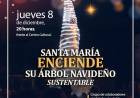 Santa María enciende su árbol navideño sustentable