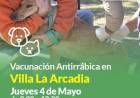 Campaña de vacunación antirrábica en Villa La Arcadia