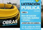 Licitación Privada: Red de Gas en Coronel Suárez – Etapa 1