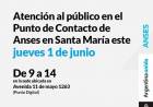 Atención al público en el Punto de Contacto de Anses en Santa María