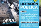 “Programa Provincial Municipios a la Obra 2023 – Cordón Cuneta en Barrio Familia”