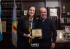 El Intendente recibió a Candela González: Presidenta del Consejo Mundial de la Asociacion Mundial de Guías y Guías Scouts