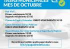 VENCIMIENTO DE TASAS MUNICIPALES DEL MES DE OCTUBRE