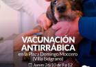 Campaña de vacunación antirrábica en Villa Belgrano