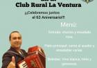 Gran cena y baile en el club rural “La Ventura” para celebrar el 63° aniversario