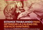 Estamos trabajando para optimizar la calidad del servicio sanitario