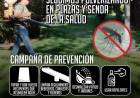 Mosquitos: pulverización terrestre en plazas y senda de la salud