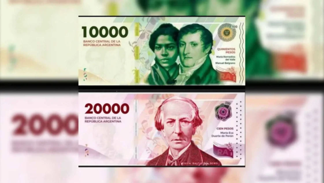 El nuevo billete de $10.000 comenzará a circular en mayo y el de $20.000 a fin de año