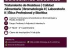 Selección de docentes para cubrir materias en la Tecnicatura Universitaria en Bromatología y Medio Ambiente