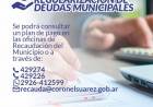 ATENCIÓN VECINO: rgularización de deudas municipales