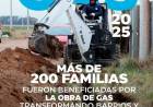Más de 200 familias fueron beneficiadas por la obra de gas trasformando barrios y garantizando derechos