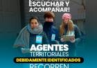 Agentes territoriales debidamente identificados, recorren los barrios en el marco del programa de entrenamiento laboral