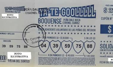 Atención: 1er entrega de premios del TA-TE-GOL Solidario