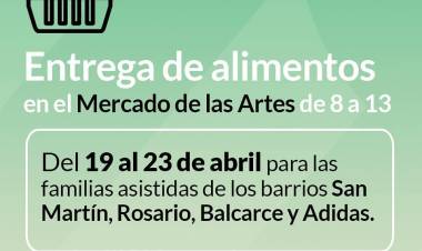Desarrollo Social: Entrega de alimentos en el Mercado de las Artes