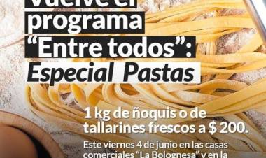Vuelve el programa “Entre todos”: Especial Pastas