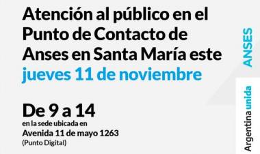 Anses Mas Cerca de la Gente: Atención al público en el Punto de Contacto de Anses en Santa María