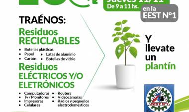 Jornada de EcoCanje en la Escuela Técnica N° 1