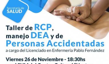 Taller de RCP, manejo de DEA y de personas accidentadas