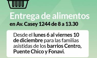 Entrega de alimentos del mes de diciembre