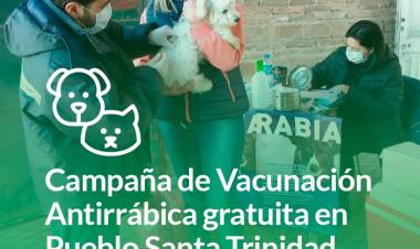 Campaña de Vacunación Antirrábica gratuita en Pueblo Santa Trinidad