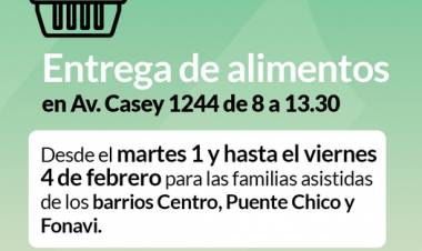 ENTREGA DE ALIMENTOS DEL MES DE FEBRERO