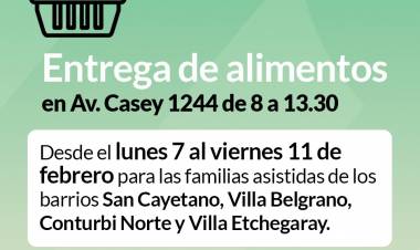 ENTREGA DE ALIMENTOS DEL MES DE FEBRERO