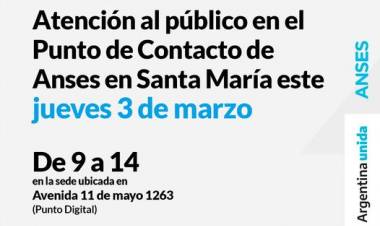 Anses Mas Cerca de la Gente: Atención al público en el Punto de Contacto de Anses en Santa María