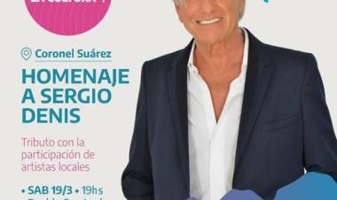 Huellas de la Cultura llega a Suárez con un "Homenaje a Sergio Denis”