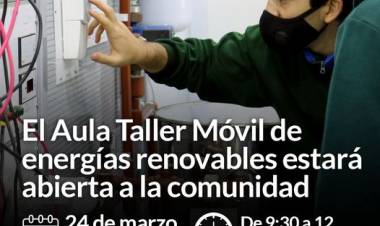 El Aula Taller Móvil de energías renovables estará abierta a la comunidad