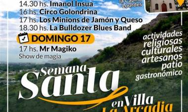 Semana Santa en Villa Arcadia:Actividades religiosas, patio gastronómico y espectáculos culturales para toda la familia