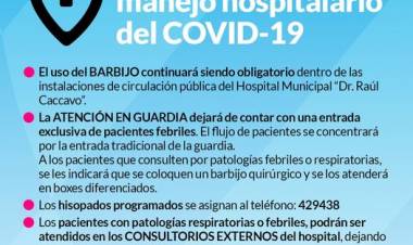 Se implementarán cambios con respecto al manejo hospitalario del COVID-19