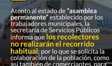 ATENCIÓN: RECOLECCIÓN DE RESIDUOS