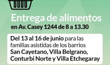 Entrega de alimentos del mes de junio
