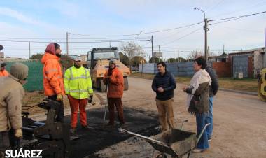 Carolina Radice recorrió las obras que se encuentran en marcha en Pueblo Santa Trinidad