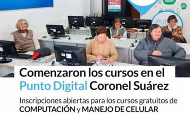 Comenzaron los cursos en el Punto Digital Coronel Suárez