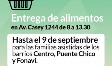 Entrega de alimentos del mes de septiembre