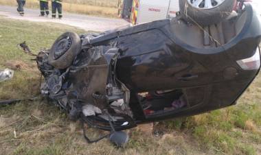 Vuelco en la ruta 72: un suarense resultó herido
