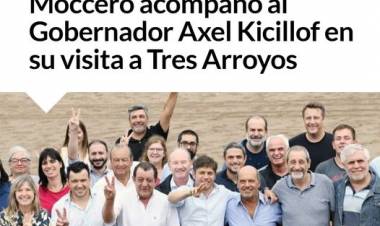 Moccero acompañó al Gobernador Axel Kicillof en su visita a Tres Arroyos
